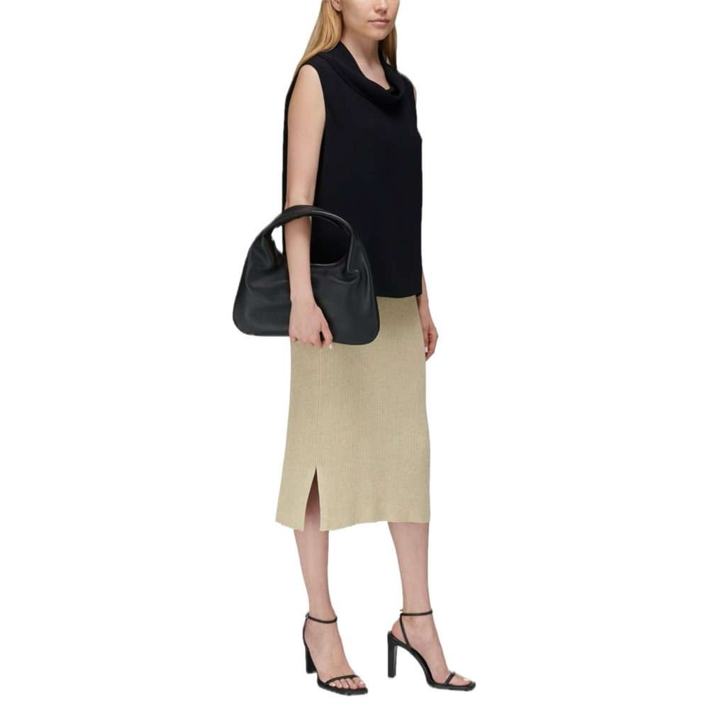 THE ROW Galya Sleeveless Cady Blouse In Black